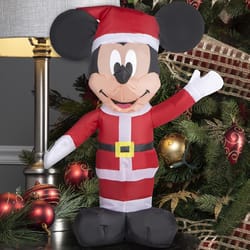Disney Airdorable Airblown Red Mickey Mouse Santa Indoor Christmas Decor 20.86 in.