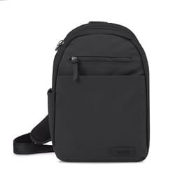 Travelon Metro Black Sling Backpack 17 in. H X 11 in. W