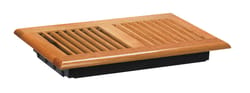 Tru Aire 6 in. H X 10 in. W 2-Way Oak Brown Wood Floor Diffuser