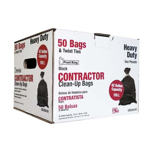 Heavy Duty Contractor Bags (50 bags) Clear 2.5 mil