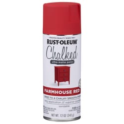 Rust-Oleum Chalked Ultra Matte Farmhouse Red Oil-Based Acrylic Sprayable Chalk Paint 12 oz