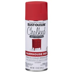 Rust-Oleum Chalked Ultra Matte Farmhouse Red Oil-Based Acrylic Sprayable Chalk Paint 12 oz