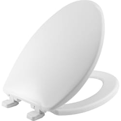 Mayfair by Bemis Caswell Slow Close Elongated White Plastic Toilet Seat