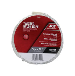Ace 1/4 in. D X 50 ft. L White Twisted Nylon Rope