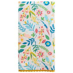 Karma Gifts Waterfront Multicolored Cotton Pressed Flowers Tea Towel 1 pk