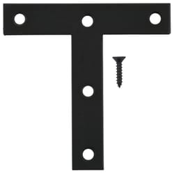 Hampton 4 in. H X 4 in. W X 4 in. L Black Steel T-Plate