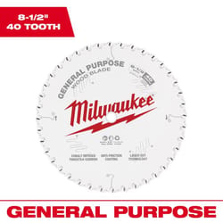 Milwaukee 8-1/2 in. D X 5/8 in. Tungsten Carbide Circular Saw Blade 40 teeth 1 pk