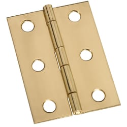 National Hardware 2-1/2 in. L Brass-Plated Door Hinge 2 pk