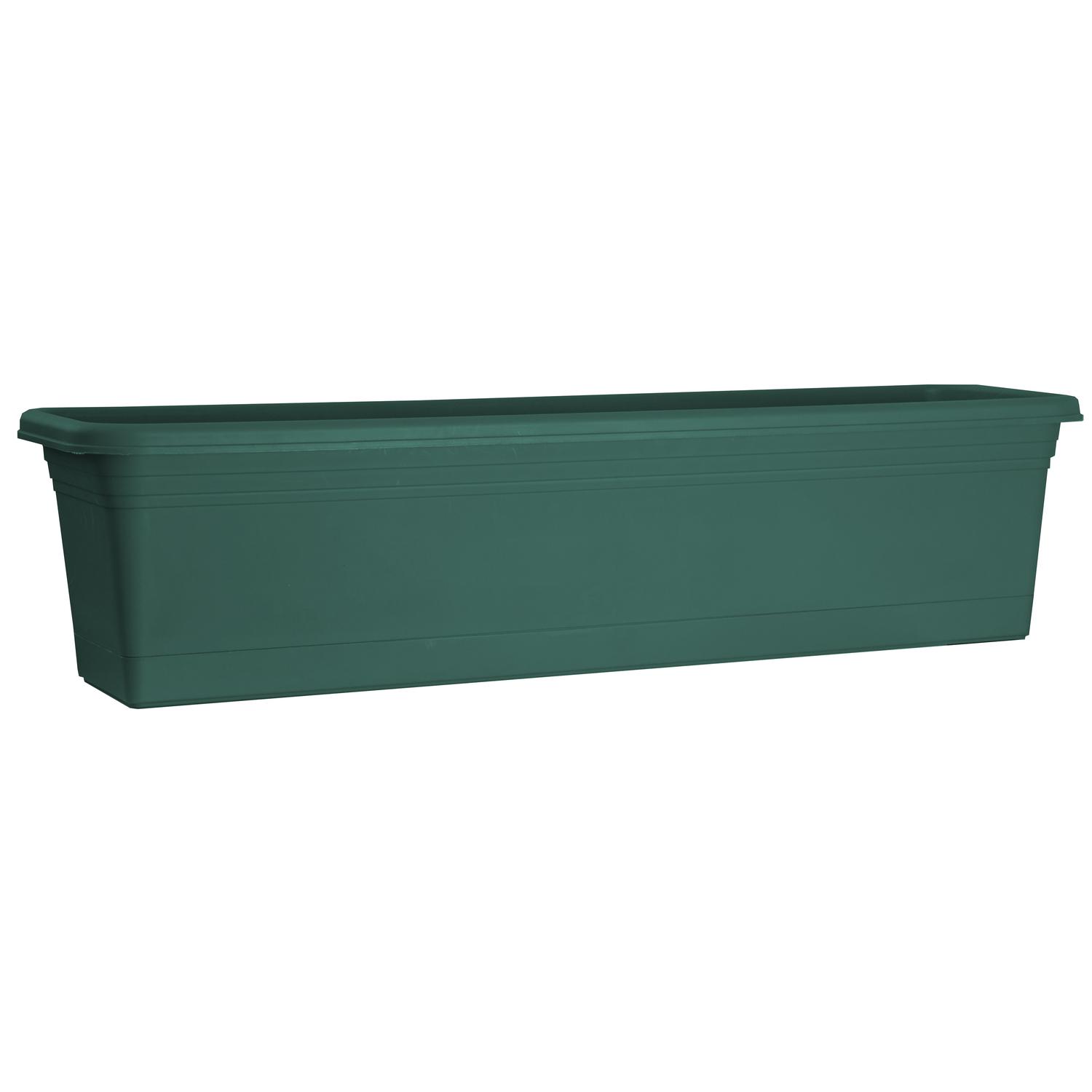 Rugg 11 in. H X 11 in. W Polyresin Window Box Green