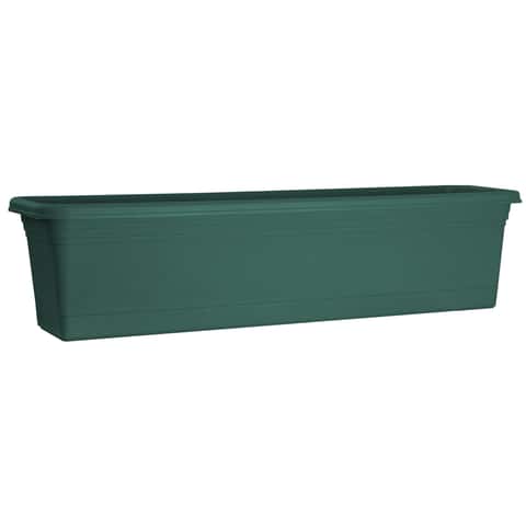 Rugg 11 in. H X 11 in. W Polyresin Window Box Green