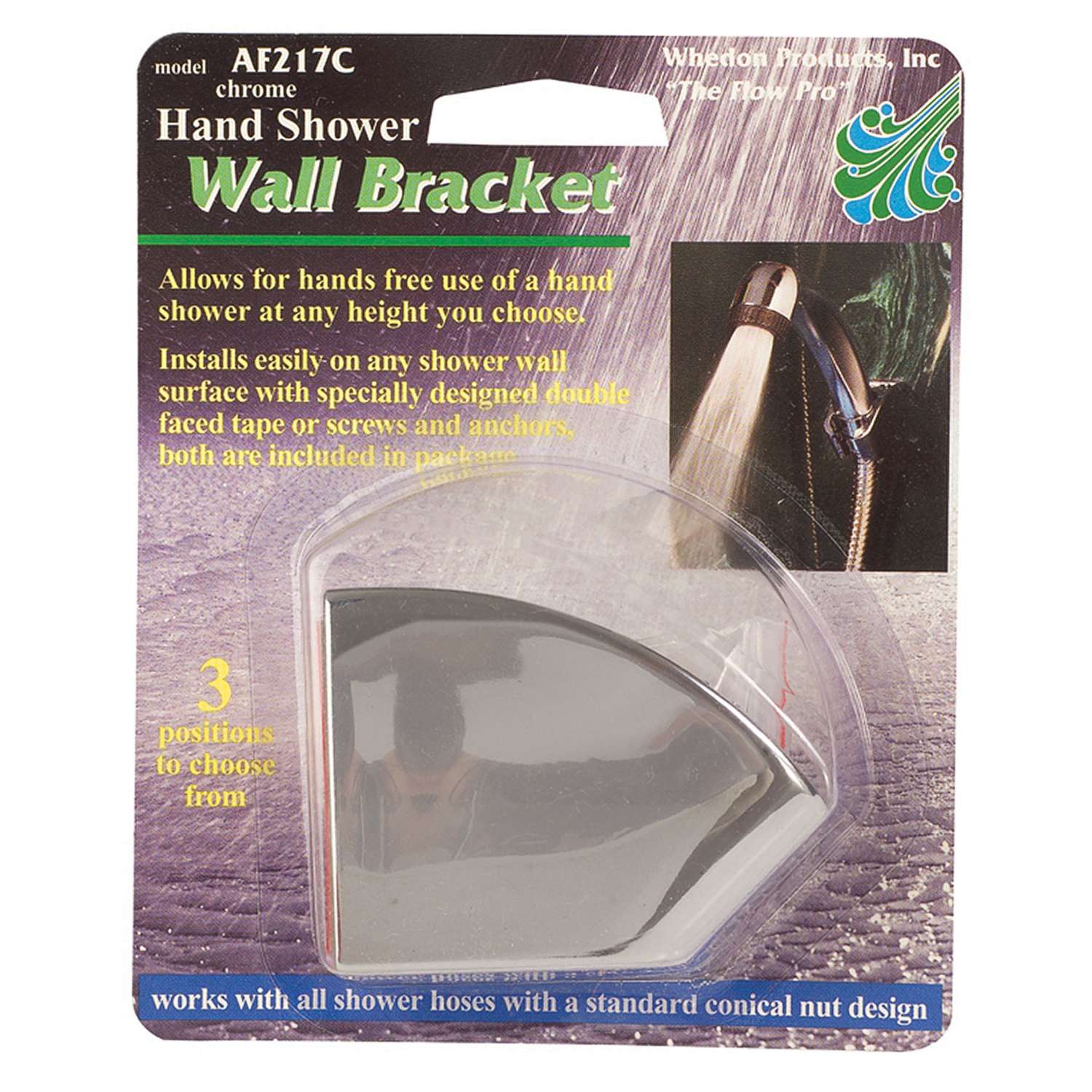 Whedon Chrome Plastic Shower Wall Mount Bracket Ace Hardware