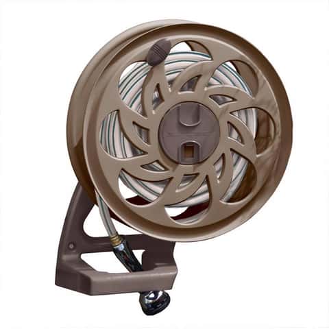 Suncast Side Tracker 125 ft. Brown Wall Mounted Hideaway Hose Reel Suncast Side Tracker 125 ft. Brown Wall Mounted Hideaway Hose Reel