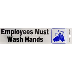 Hillman English Silver Health Safety Decal 2 in. H X 8 in. W