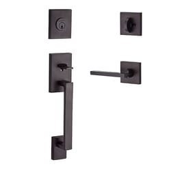 Baldwin La Jolla Square Lever Venetian Bronze Entry Handleset 2 in.