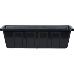 Novelty Poly Pro 5 in. H X 18 in. W X 8 in. D PP Plastic Poly Pro Flower Box Black