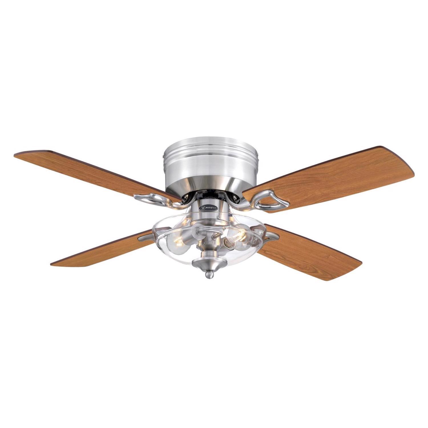 Westinghouse Hadley 42 in. Brushed Nickel Brown LED Indoor Ceiling Fan Sansujyuku sansujyuku.com