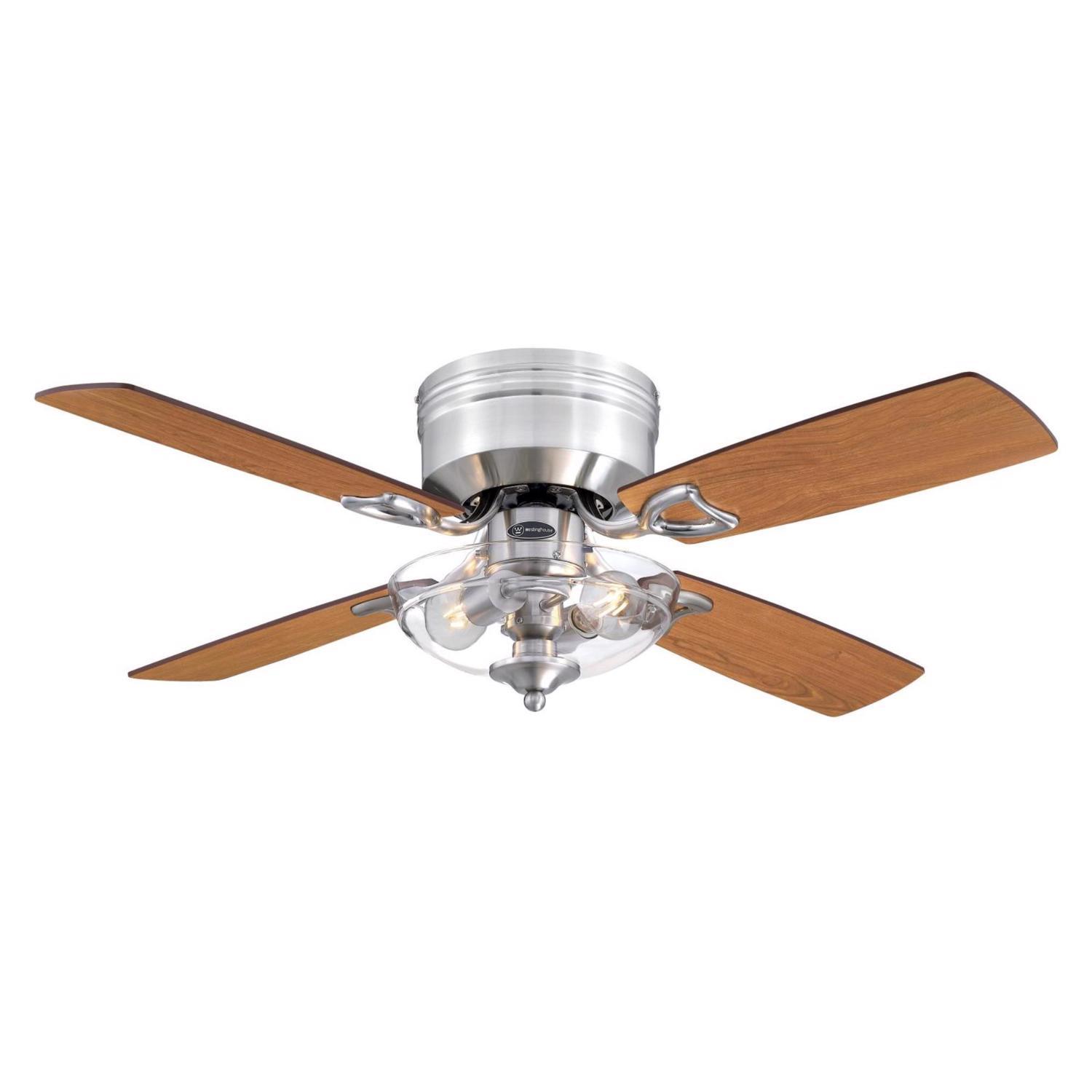 Westinghouse Hadley 42 in. Brushed Nickel Brown LED Indoor Ceiling Fan Uae Electronic uaeelectronic.com