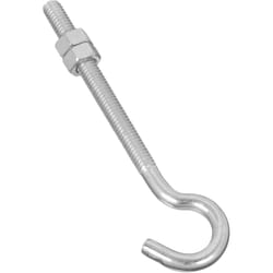 National Hardware Zinc-Plated Silver Steel 5 in. L Hook Bolt 100 lb 1 pk