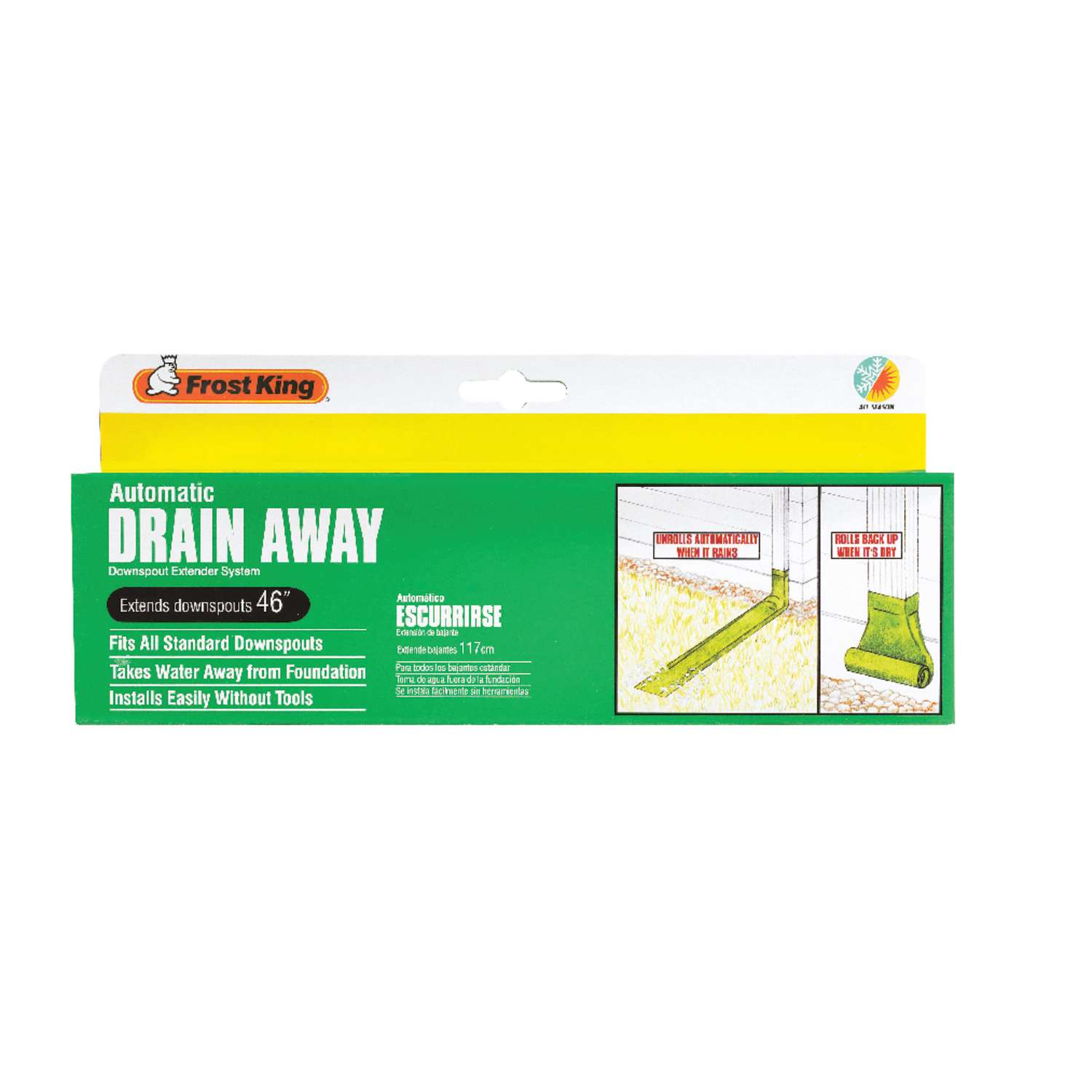 Frost King Drain Away 0.25 in. H X 6 in. W X 4 ft. L Green Plastic