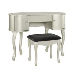 Linon Home Decor 40.5 in. W X 19.25 in. L Rectangular Vanity Table Set