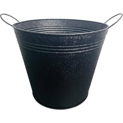 Robert Allen Dundee Ironlite 10 in. W Metal Planter Black Onyx