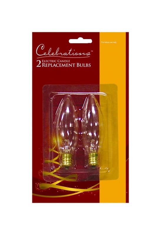 Celebrations Incandescent Replacement Christmas Light Bulbs C7 Clear Warm White 2 ct Ace Hardware Mfr T 15 71 Ace Hardware