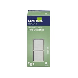 Leviton Decora 15 amps Single Pole Combination AC Quiet Switch White 1 pk