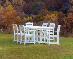 Ivy Terrace Classics White HDPE Frame Dining Armchair