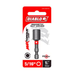 Diablo 5/16 in. X 1-7/8 in. L Black Oxide Magnetic Nut Setter 1 pc