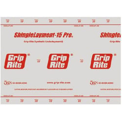 Grip-Rite ShingleLayment 15-Pro 4 ft. W X 250 ft. L Polypropylene Smooth Rolled Roofing Paper