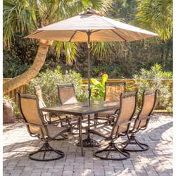 Hanover Monaco 7 pc Bronze Aluminum Swivel Patio Set