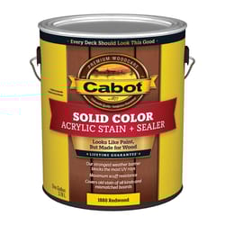 Cabot Solid Color Acrylic Stain &amp; Sealer Solid Redwood Acrylic Deck Stain 1 gal