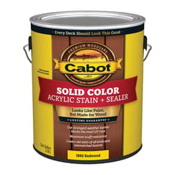 Cabot Solid Color Acrylic Stain &amp; Sealer Solid Redwood Acrylic Deck Stain 1 gal