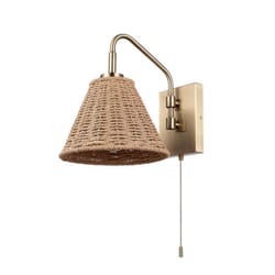 Globe Electric 1-Light Matte Brown Bohemian Wall Sconce