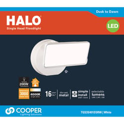 Halo TGS Series Dusk to Dawn Hardwired LED White Floodlight