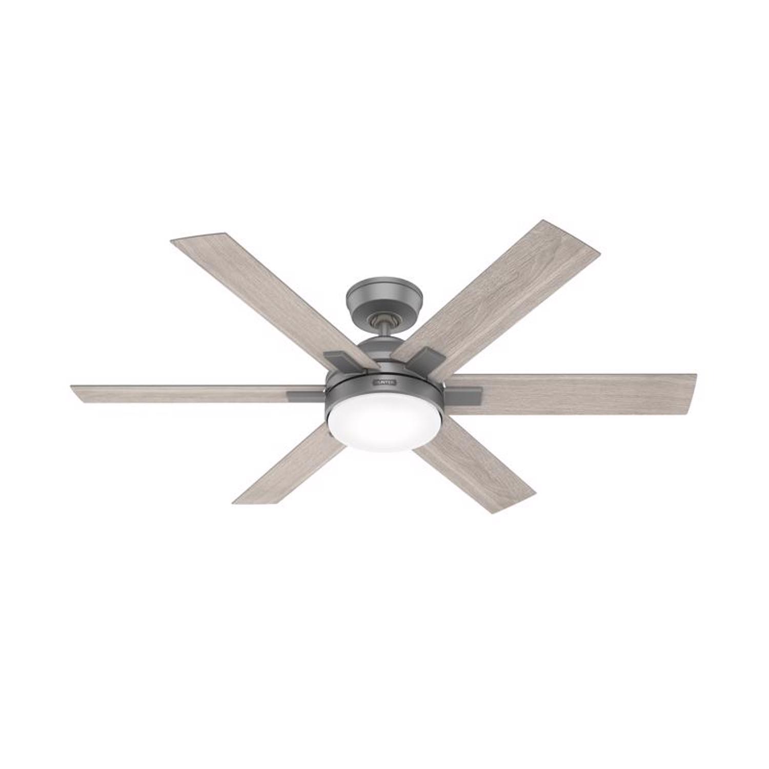 Hunter Georgetown 52 in. Matte Silver Integrated LED Indoor Ceiling Fan Sansujyuku sansujyuku.com