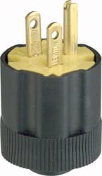 Leviton Commercial and Residential Rubber Grounding Plug 5-15P 18-14 AWG 2 Pole 3 Wire