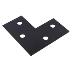 Hampton 6 in. H X 6 in. W X 1/8 in. D Black Steel Corner Plate