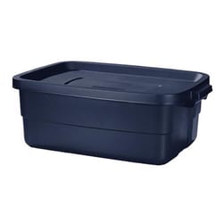 Rubbermaid Roughneck 10 gal Navy Storage Box 8.875 in. H X 15.875 in. W X 23.875 in. D Stackable