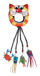 Fat Cat Catfisher Multicolored Fabric Doorknob Hanger Pet Toy 1 pk