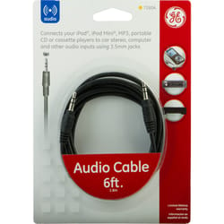 GE 6 ft. L Audio Cable RCA