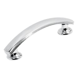 Hickory Hardware American Diner Modern Bar Cabinet Pull 3 in. Chrome Silver 1 pk
