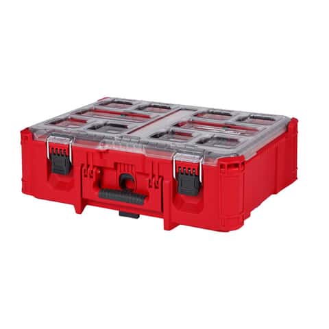 Milwaukee PACKOUT 20 in. 6 Compartments Deep Tool Box Organizer Black/Red -  Ace Hardware