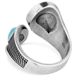 Montana Silversmiths Women's High Tides Wrap Silver/Turquoise Ring Water Resistant One Size Fits Mos