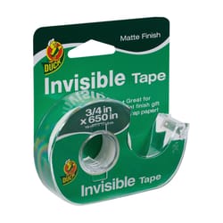 Duck 3/4 in. W X 650 in. L Invisible Tape Clear