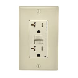 Leviton SmartlockPro 20 amps 125 V Duplex Light Almond AFCI/GFCI Dual Function Outlet 5-20R 1 pk