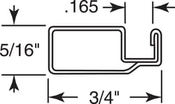 Prime-Line Aluminum .020 in. W X 146 in. L Screen Frame 1 pk