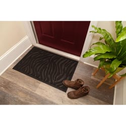 Entryways 22 in. W X 35 in. L Black Zebra Polypropylene Door Mat