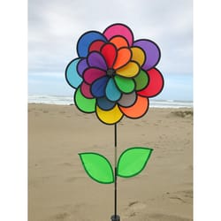 In The Breeze Multicolored Nylon 46 in. H Garden Stake Spinner