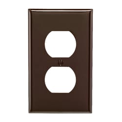 Leviton Brown 1 gang Nylon Duplex Wall Plate 1 pk